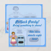 Potluck-Party Einladung (Vorne/Hinten)