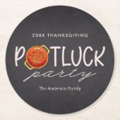 Potluck Party Erntedank Party Untersetzer (Vorderseite)