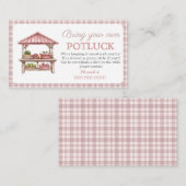 Potluck picknick-Anfrage Brautparty-Karte Begleitkarte (Vorne/Hinten)