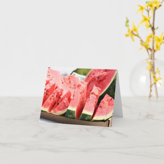 Potluck Watermelon Karte (Gelbe Blume)