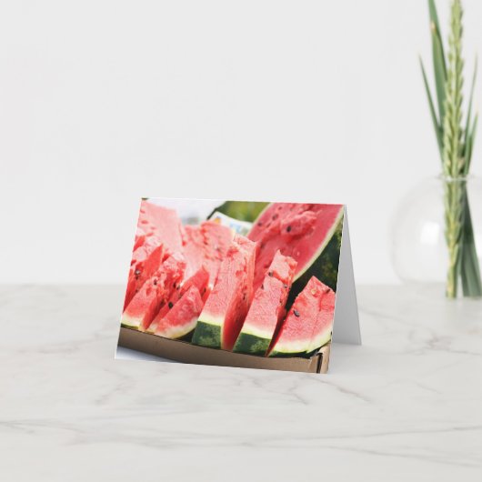 Potluck Watermelon Karte (Vorderseite)