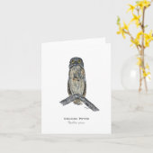 Potoo Bird-Notizkarte Karte (Gelbe Blume)