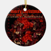 Potpouri World Christmas Navidad Weihnachten Text Keramikornament (Vorne)
