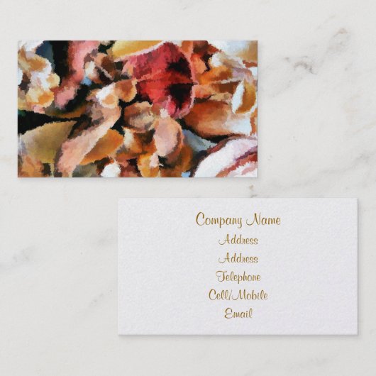 POTPOURRI-BLUME VISITENKARTE (Vorne/Hinten)