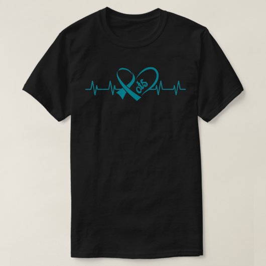 POTS Awareness Heart Dysautonomia Neurologist Turq T-Shirt (Design vorne)