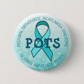 Pots Awareness Montag Ribbon Button (Vorderseite)