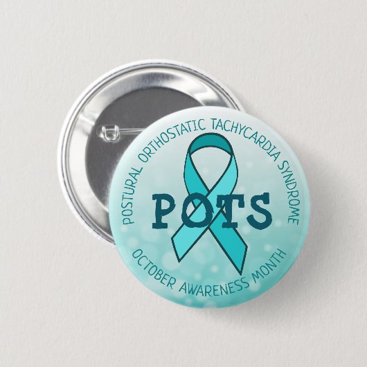 Pots Awareness Montag Ribbon Button (Vorne & Hinten)