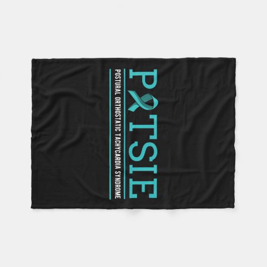 Pots Dysautonomia Türkis Ribbon Autonomy Fleecedecke (Vorderseite (Horizontal))