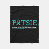 Pots Dysautonomia Türkis Ribbon Autonomy Fleecedecke (Vorderseite)