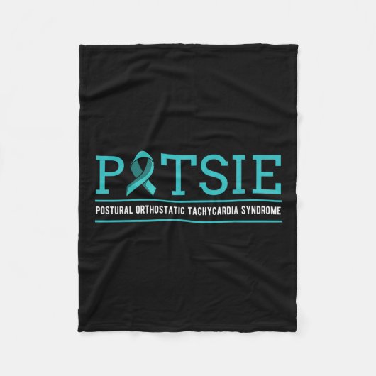 Pots Dysautonomia Türkis Ribbon Autonomy Fleecedecke (Vorderseite)