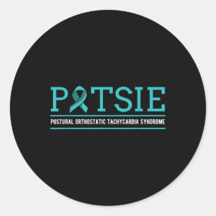 Pots Dysautonomia Türkis Ribbon Autonomy Runder Aufkleber