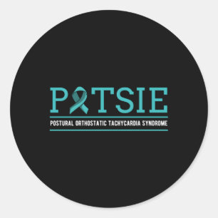 Pots Dysautonomie Türkis Ribbon Autonomer Dysfu Runder Aufkleber