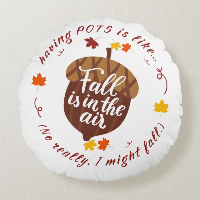 Pots Fall Thema Rundkissen Rundes Kissen (Vorderseite)