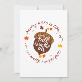 Pots Fall Theme Flat Holiday Card Feiertagskarte