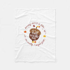Pots Fall Theme Fleece Blanket