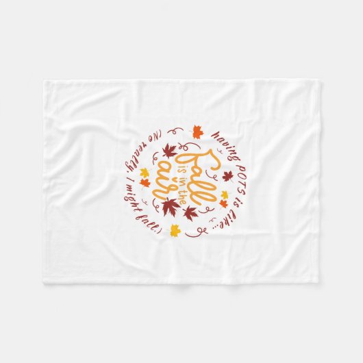 Pots Fall Theme Fleece Blanket (Vorderseite (Horizontal))