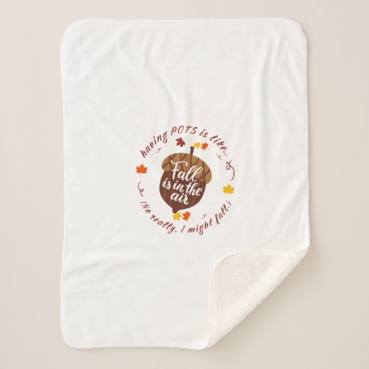 Pots Fall Theme Sherpa Blanket Sherpadecke (Vorderseite)