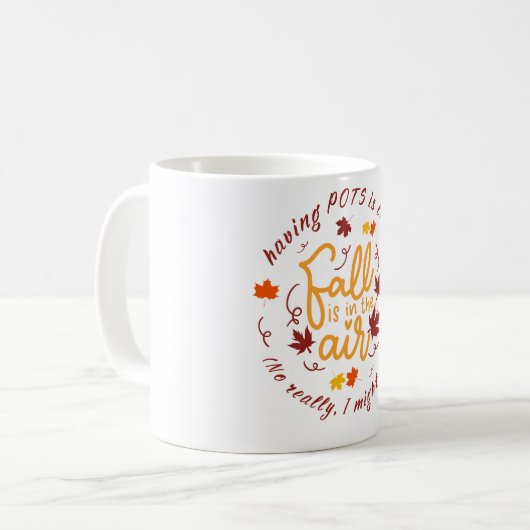 Pots Fall Theme-Tasse Kaffeetasse (Vorderseite Links)