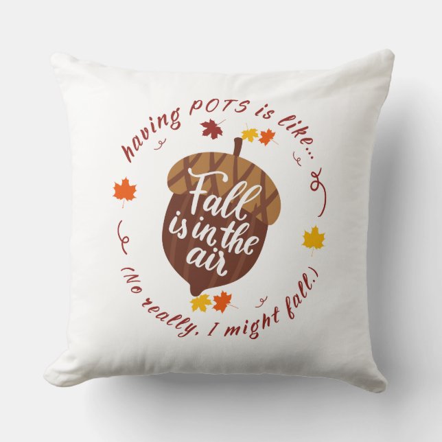 Pots Fall Theme Throw Kissen (Vorderseite)