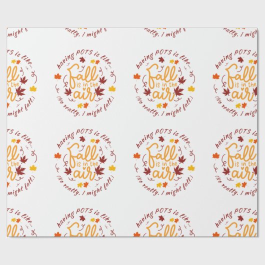 Pots Fall Theme Wrapping Paper Geschenkpapier (Flach)