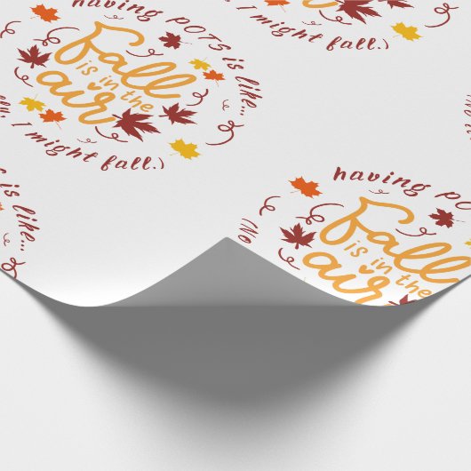 Pots Fall Theme Wrapping Paper Geschenkpapier (Ecke)