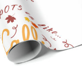 Pots Fall Theme Wrapping Paper Geschenkpapier (Rolleneckpunkt)