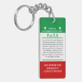 PoTS im Falle einer unsichtbaren ICE-Erkrankung Schlüsselanhänger (Vorderseite links)