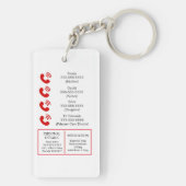 PoTS im Falle einer unsichtbaren ICE-Erkrankung Schlüsselanhänger (Rückseite)