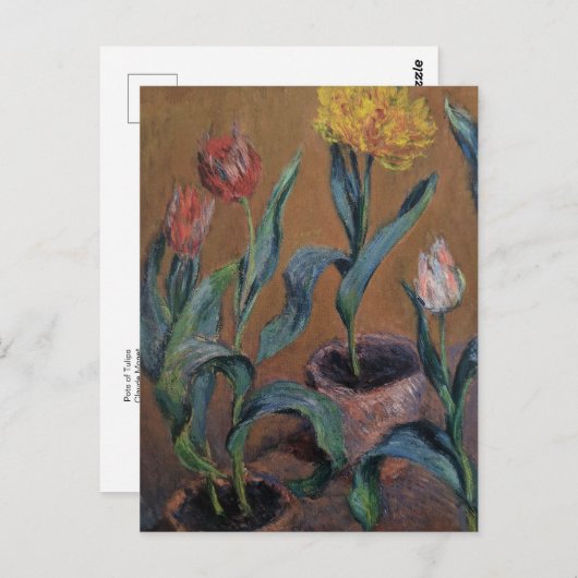 Pots of Tulips von Claude Monet Postcard Postkarte (Vorne/Hinten)