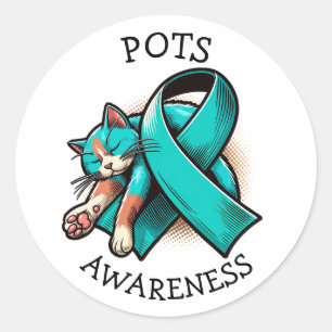 POTS Orthostatisches Tachykardie-Syndrom Runder Aufkleber
