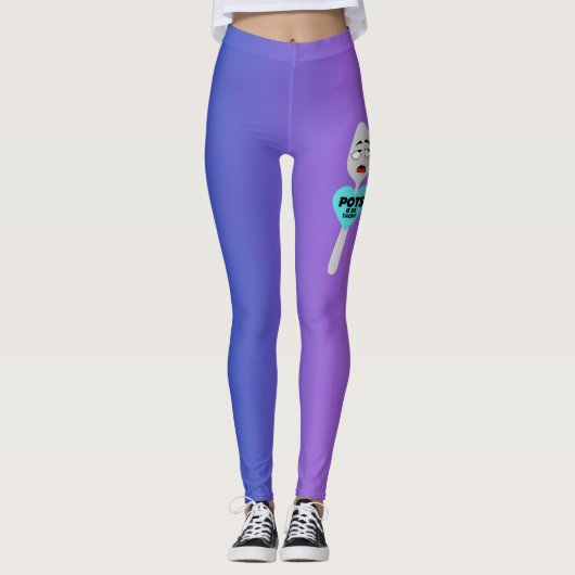 Pots sind so tachy Lila & blau Ombre Leggings (Vorderseite)