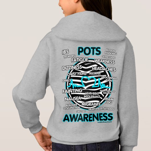 POTS-Symptome Hoodie (Rückseite)