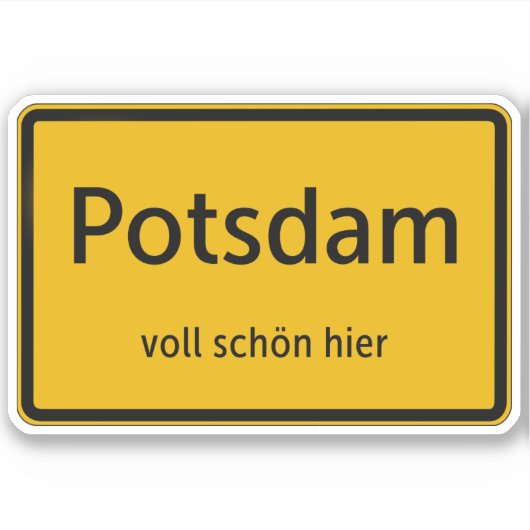 Potsdam Aufkleber Sticker Autoaufkleber (Vorderseite)