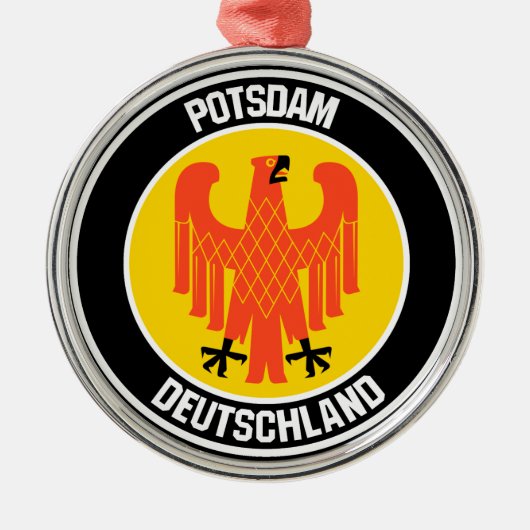 Potsdam RundEmblem Ornament Aus Metall (Vorne)