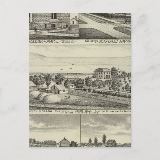 Pottawatomie, Kansas Postkarte (Vorderseite)