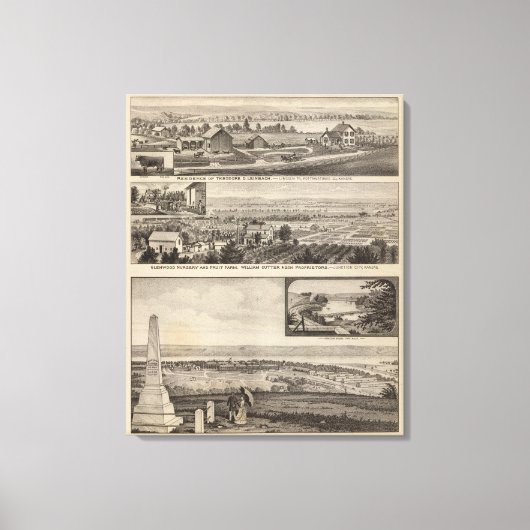 Pottawatomie Landkreis Farm, Junction City, Kansas Leinwanddruck (Vorderseite)