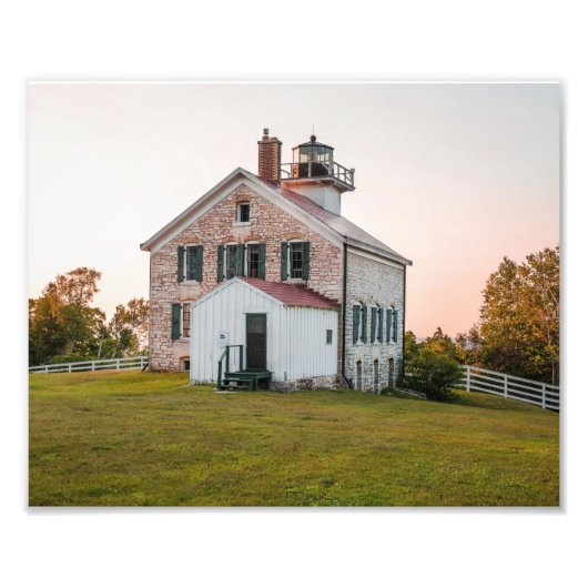 Pottawatomie Lighthouse Print Fotodruck (Vorne)