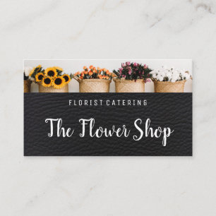 Potted-Blume Leder Visitenkarte