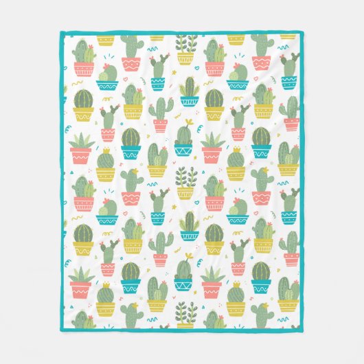 Potted Cactus Fleecedecke (Vorderseite)