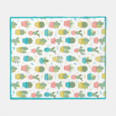 Potted Cactus Fleecedecke (Vorderseite (Horizontal))