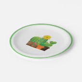 Potted Cactus Pflanze Party Paper Plate Pappteller (Schrägansicht)