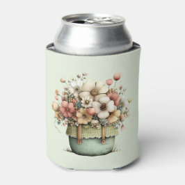 Potted Flowers Cozy Shabby Style Cute Dosenkühler