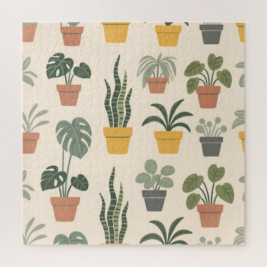 Potted Houseplants Pattern Puzzle (Vertikal)