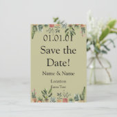 Potted Pflanze Boho Save the Date Einladung (Stehend Vorderseite)