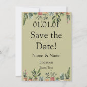 Potted Pflanze Boho Save the Date Einladung (Vorderseite)