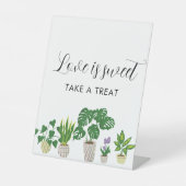 Potted Pflanze Brautparty Liebe ist Sweet Favorits Sockelschild (Vorderseite)