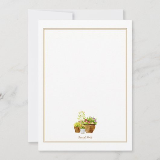 Potted-Pflanze Einladung (Rückseite)
