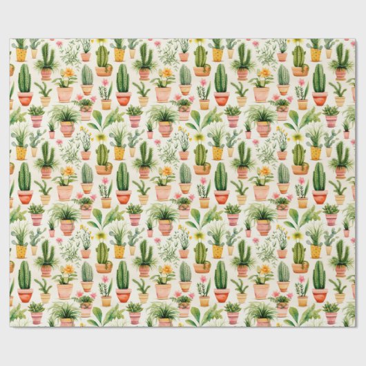 Potted-Pflanze Geschenkpapier (Flach)