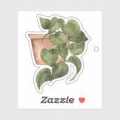Potted Pflanze - Green Zuhause Sticker (Blatt)