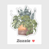 Potted Pflanze - Green Zuhause Sticker (Blatt)